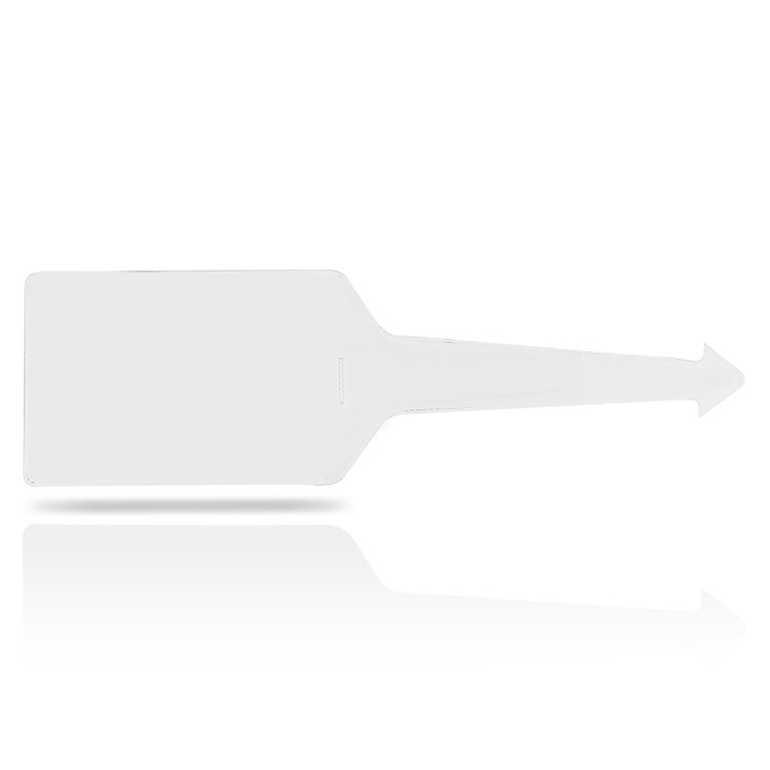 Identificador de maletas de varios colores con cara transparente color blanco