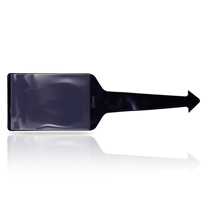 Identificador de maletas de varios colores con cara transparente color negro