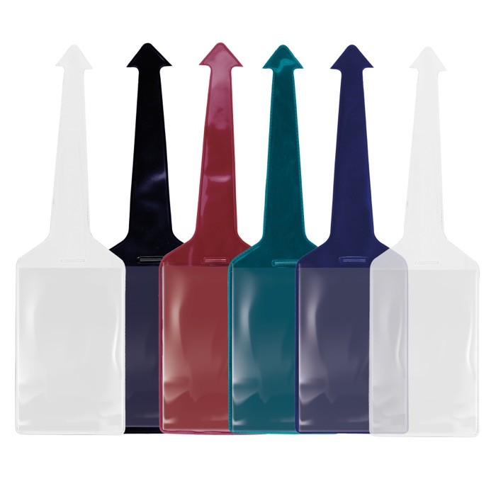 Identificador de maletas de varios colores con cara transparente vista detalle 7