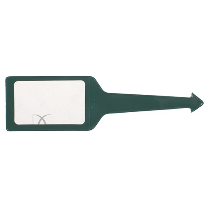 Identificador de maletas de varios colores con cara transparente color verde oscuro vista 3