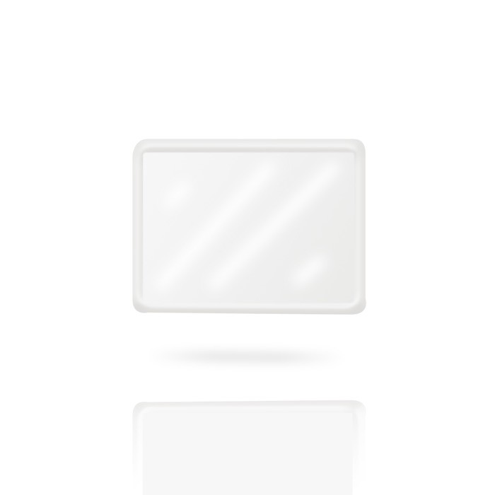 Identificador acrílico con imán con papel a 1 cara 4.9x3.5cm color transparente