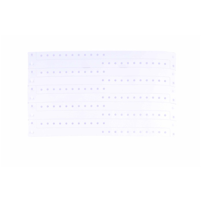 Pulsera fina de vinilo identificativa para festivales y fiestas color blanco vista 1