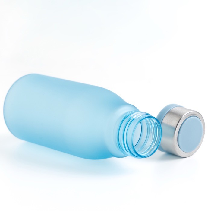 Botella de plástico reciclado estilo mate con mosquetón 350ml Botella de plástico reciclado estilo mate con mosquetón 350ml
