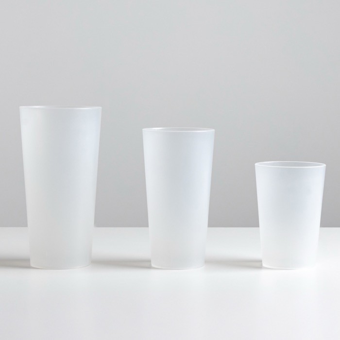 Vaso reutilizable de plástico hecho en Europa con capacidad 280ml vista 1 Vaso reutilizable de plástico hecho en Europa con capacidad 280ml vista 1