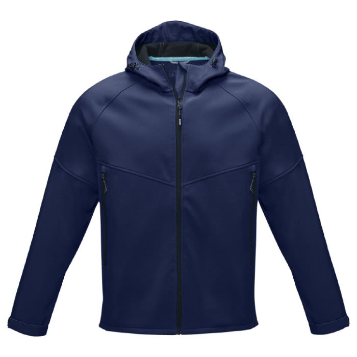 Chaquetas soft shell corporativas recicladas color azul marino Chaquetas soft shell corporativas recicladas color azul marino
