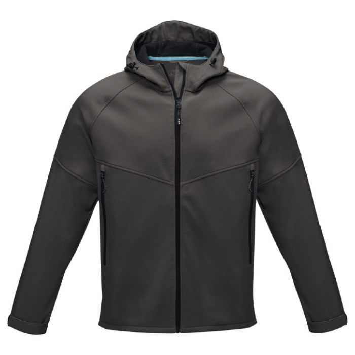 Chaquetas soft shell corporativas recicladas color gris oscuro Chaquetas soft shell corporativas recicladas color gris oscuro