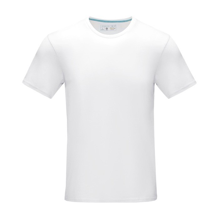 Camiseta hombre algodón orgánico GOTS 160 g/m2 Elevate NXT color blanco segunda vista frontal