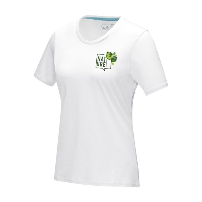 Camiseta mujer algodón orgánico GOTS 160 g/m2 Elevate NXT color blanco vista impresión serigrafía