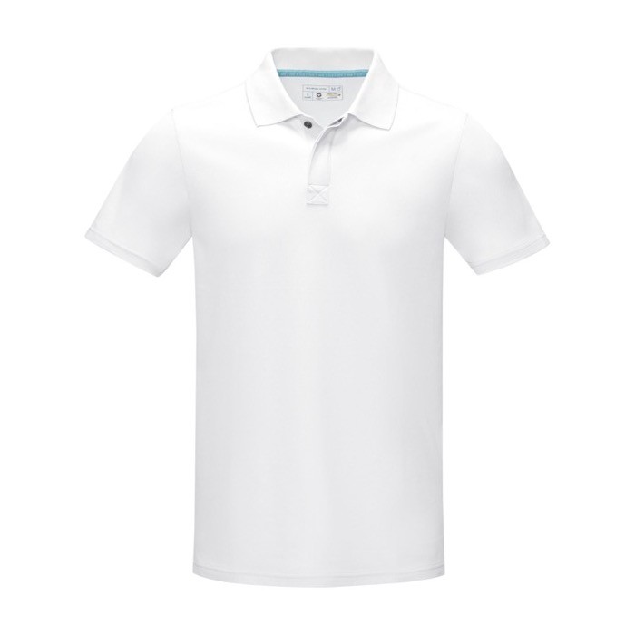 Polo algodón orgánico GOTS de hombre 180 g/m2 Elevate NXT color blanco segunda vista frontal