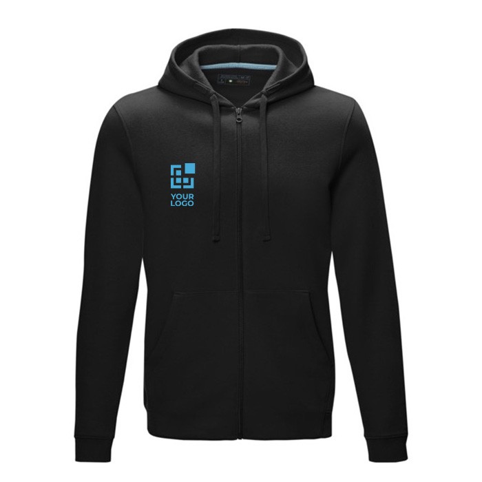 Sudadera algodón orgánico GOTS para hombre 280 g/m2 Elevate NXT color negro vista principal