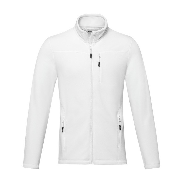 Chaqueta polar de poliéster reciclado hombre 174 g/m2 Elevate NXT color blanco segunda vista frontal