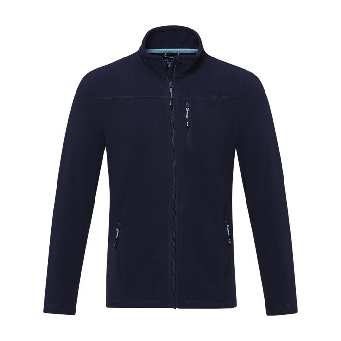 Chaqueta polar de poliéster reciclado hombre 174 g/m2 Elevate NXT color azul marino segunda vista frontal