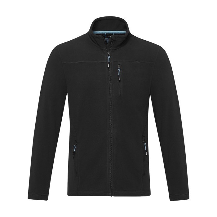 Chaqueta polar de poliéster reciclado hombre 174 g/m2 Elevate NXT color negro segunda vista frontal