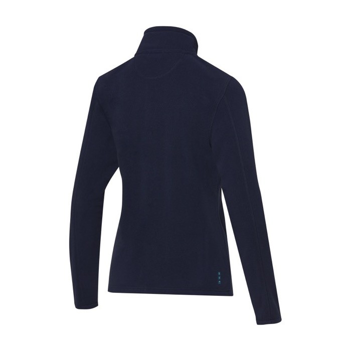 Chaqueta polar de mujer poliéster reciclado 174 g/m2 Elevate NXT color azul marino tercera vista trasera