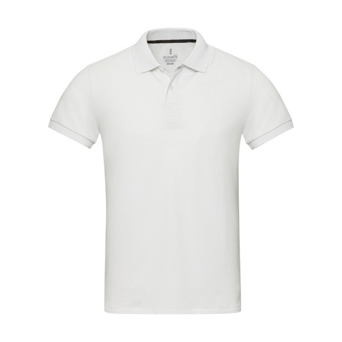 Polo unisex de algodón y poliéster reciclado 200 g/m2 Elevate NXT segunda vista frontal
