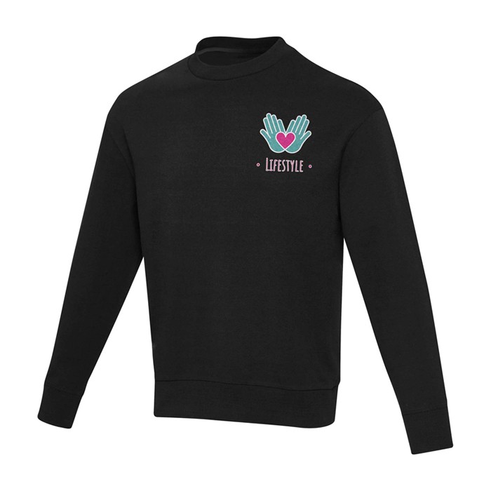 Jersey unisex de poliéster y algodón reciclado de 280 g/m2 Elevate NXT vista impresión serigrafía Jersey unisex de poliéster y algodón reciclado de 280 g/m2 Elevate NXT vista impresión serigrafía