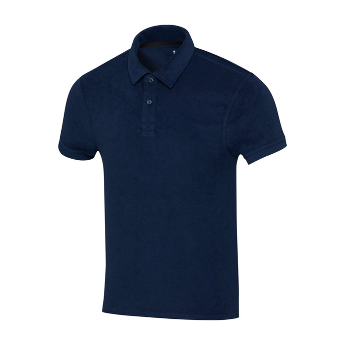 Polo unisex de rizo con tacto ultra suave 230 g/m2 Elevate NXT color azul marino