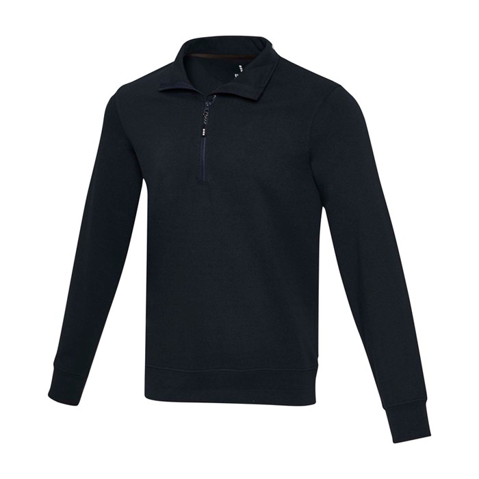 Jersey unisex de tejido reciclado con cremallera corta 280 g/m2 Elevate NXT Jersey unisex de tejido reciclado con cremallera corta 280 g/m2 Elevate NXT