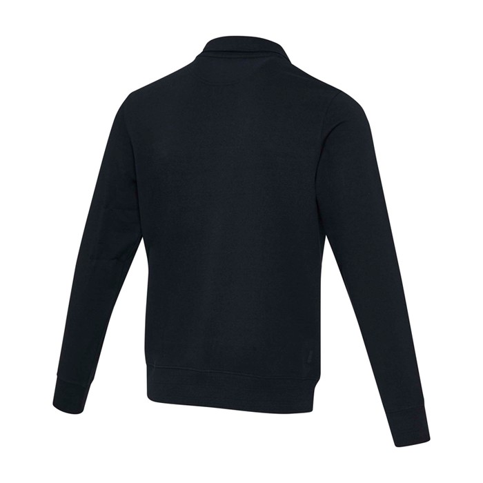 Jersey unisex de tejido reciclado con cremallera corta 280 g/m2 Elevate NXT tercera vista trasera Jersey unisex de tejido reciclado con cremallera corta 280 g/m2 Elevate NXT tercera vista trasera