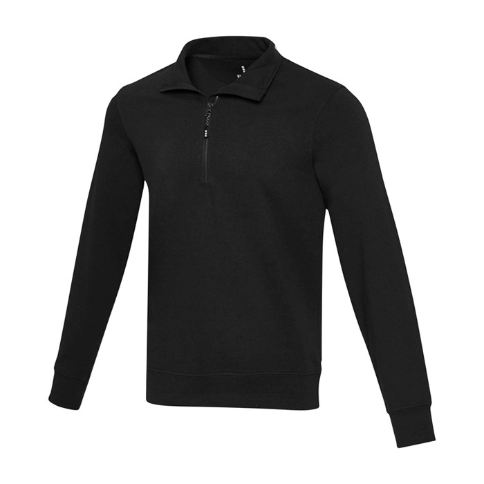 Jersey unisex de tejido reciclado con cremallera corta 280 g/m2 Elevate NXT Jersey unisex de tejido reciclado con cremallera corta 280 g/m2 Elevate NXT