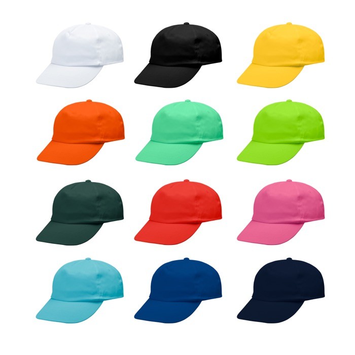 Gorra de algodón y poliéster con cierre de velcro 125 g/m2 vista con varios colores