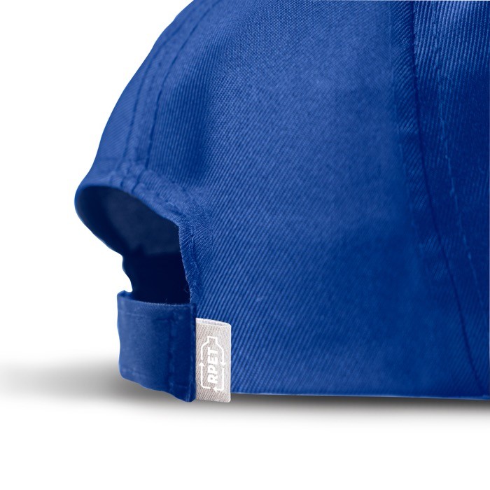 Gorra de poliéster reciclado con visera curvada 125 g/m2 color azul real Gorra de poliéster reciclado con visera curvada 125 g/m2 color azul real