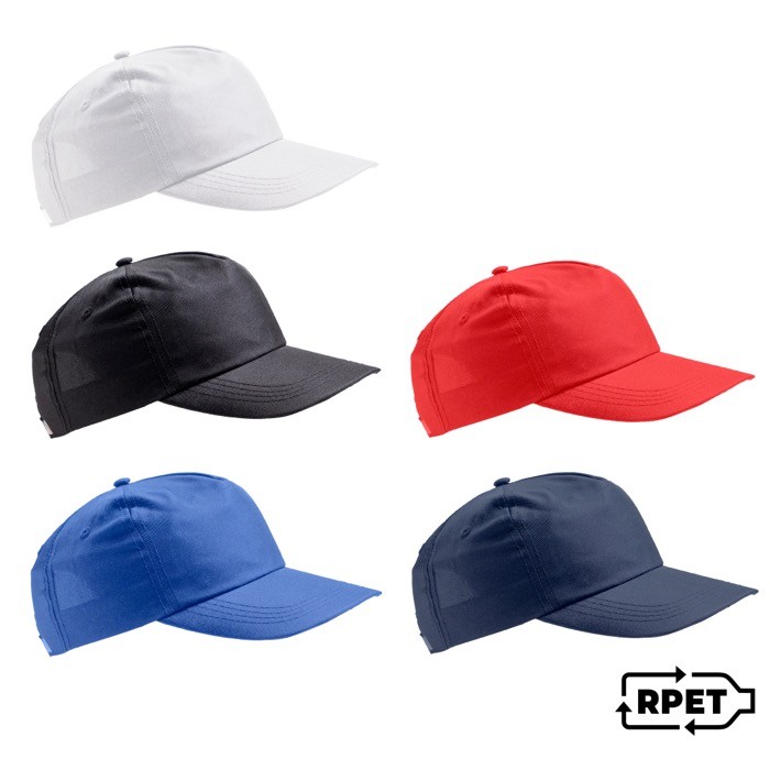 Gorra de poliéster reciclado con visera curvada 125 g/m2 vista detalle 7 Gorra de poliéster reciclado con visera curvada 125 g/m2 vista detalle 7