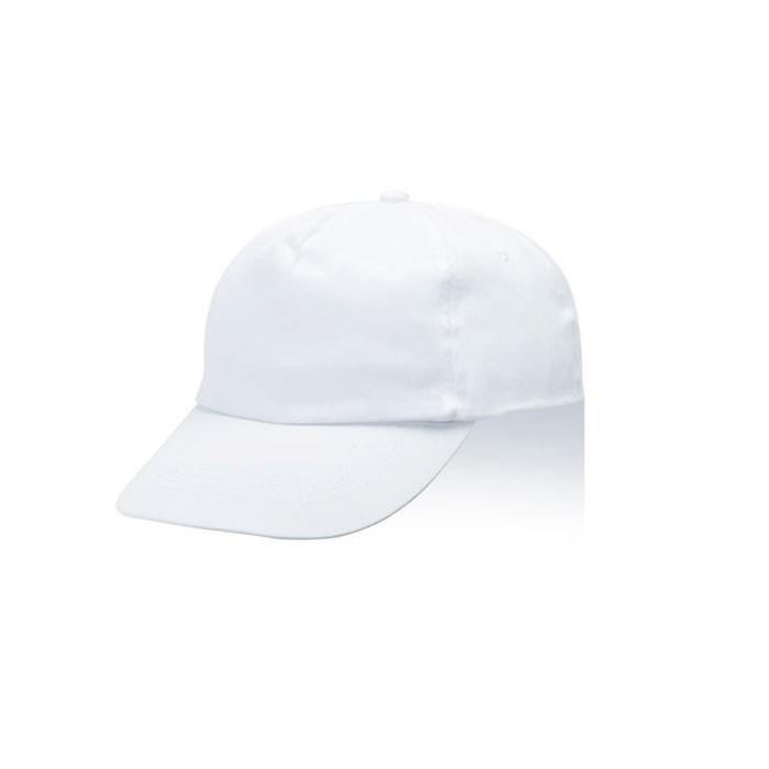 Gorra de poliéster y algodón en distintos colores 125 g/m2 color blanco