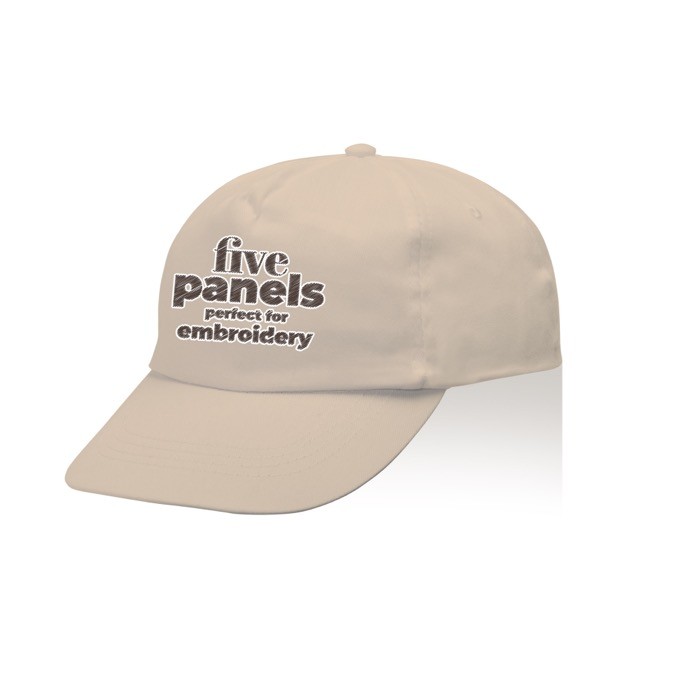 Gorra de poliéster y algodón en distintos colores 125 g/m2 vista con logo impreso