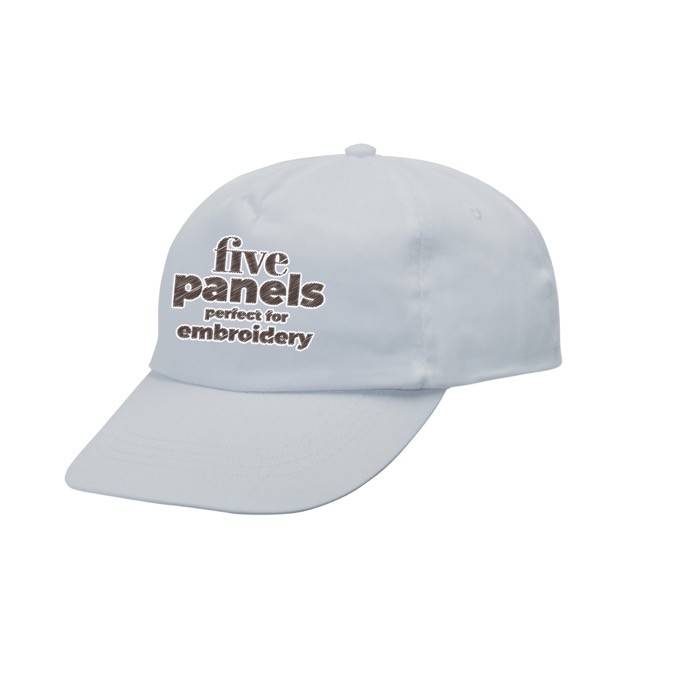 Gorra de poliéster y algodón en distintos colores 125 g/m2 color gris claro vista con logo impreso