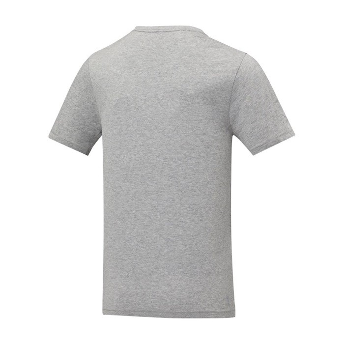 Camiseta cuello en V de hombre algodón 160 g/m2 Elevate Life color gris tercera vista trasera