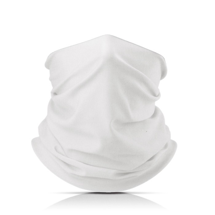 Braga de poliéster y elastano para proteger boca y nariz color blanco Braga de poliéster y elastano para proteger boca y nariz color blanco