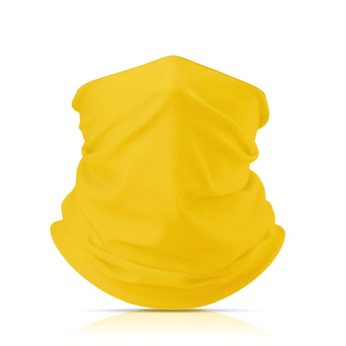 Braga de poliéster y elastano para proteger boca y nariz color amarillo Braga de poliéster y elastano para proteger boca y nariz color amarillo