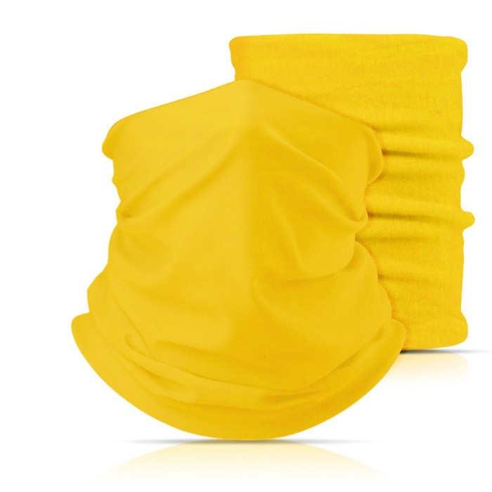 Braga de poliéster y elastano para proteger boca y nariz color amarillo Braga de poliéster y elastano para proteger boca y nariz color amarillo