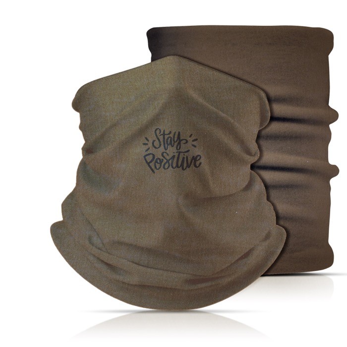 Braga de poliéster y elastano para proteger boca y nariz vista con logo impreso Braga de poliéster y elastano para proteger boca y nariz vista con logo impreso