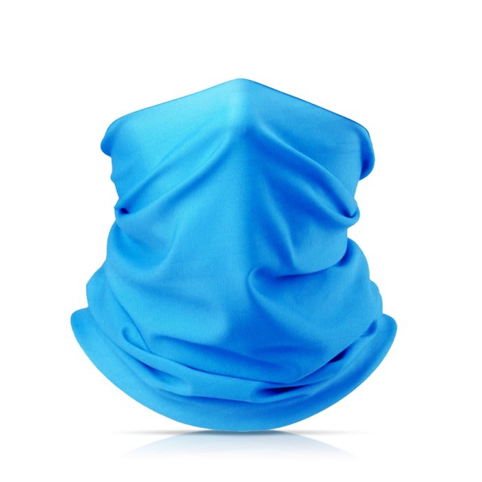 Braga de poliéster y elastano para proteger boca y nariz color turquesa Braga de poliéster y elastano para proteger boca y nariz color turquesa