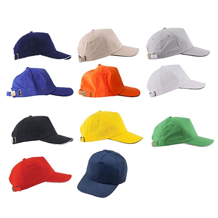 Gorra de sarga de algodón con cierre de metal ajustable 160 g/m2