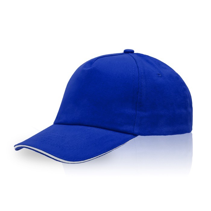 Gorra de sarga de algodón con cierre de metal ajustable 160 g/m2 color azul real