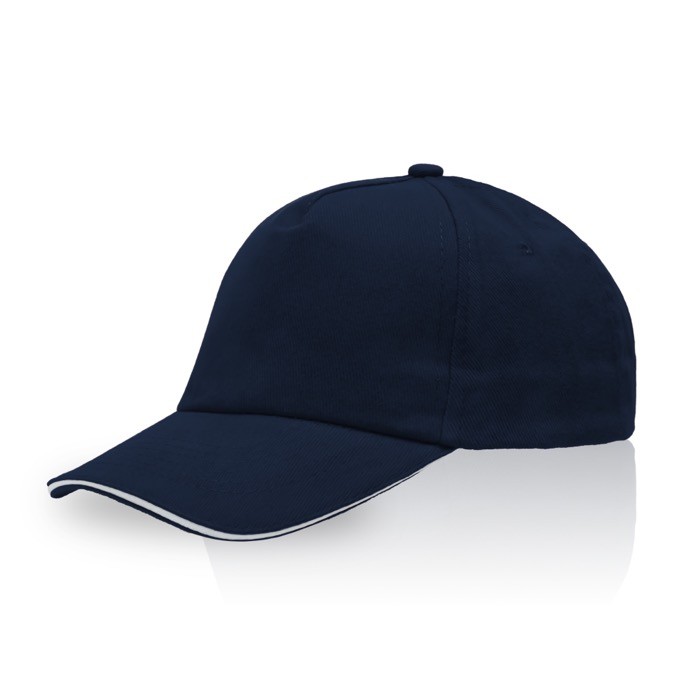 Gorra de sarga de algodón con cierre de metal ajustable 160 g/m2 color azul marino