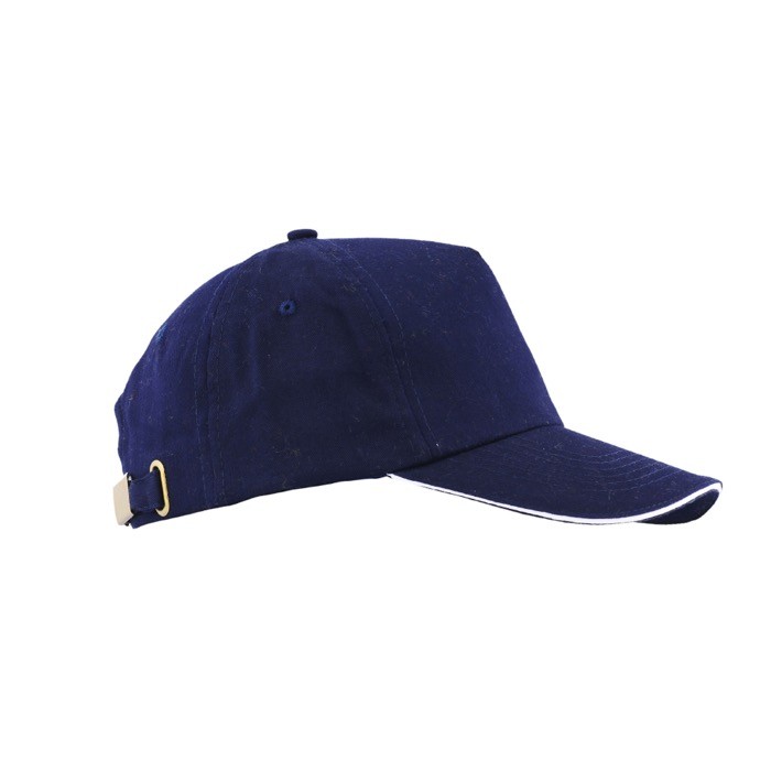 Gorra de sarga de algodón con cierre de metal ajustable 160 g/m2