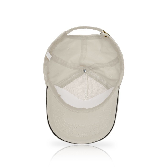 Gorra de sarga de algodón con cierre de metal ajustable 160 g/m2 color beige
