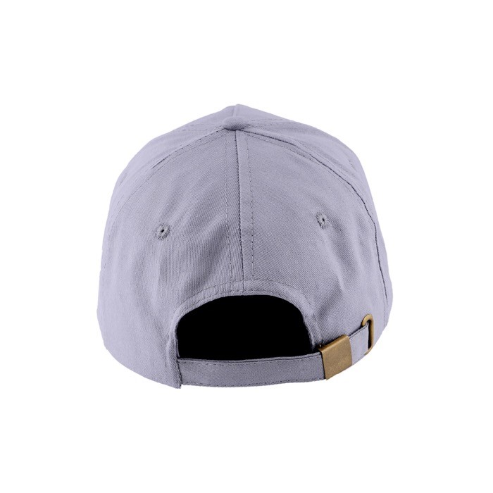 Gorra de sarga de algodón con cierre de metal ajustable 160 g/m2 color gris claro vista 2