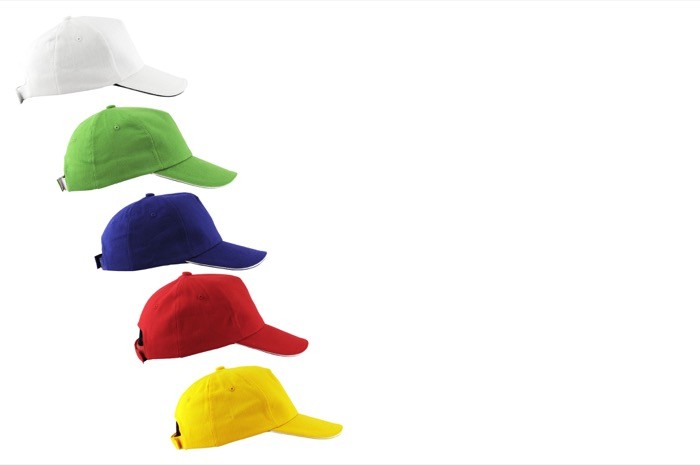 Gorra infantil de algodón con detalle de color en visera 255 g/m2 vista 1