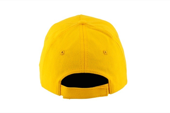 Gorra infantil de algodón con detalle de color en visera 255 g/m2 color amarillo vista 1
