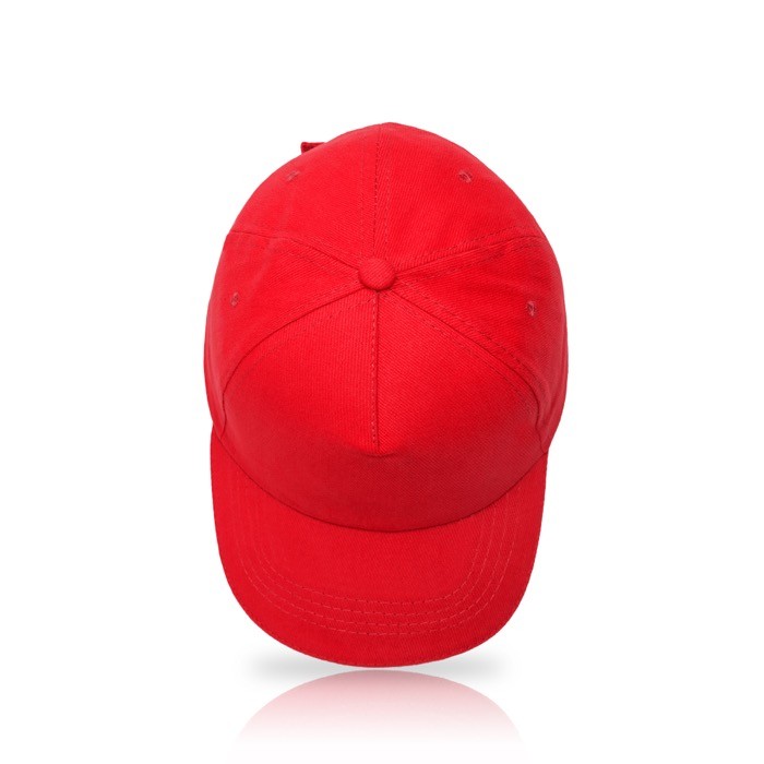 Gorra infantil de algodón con detalle de color en visera 255 g/m2 color rojo