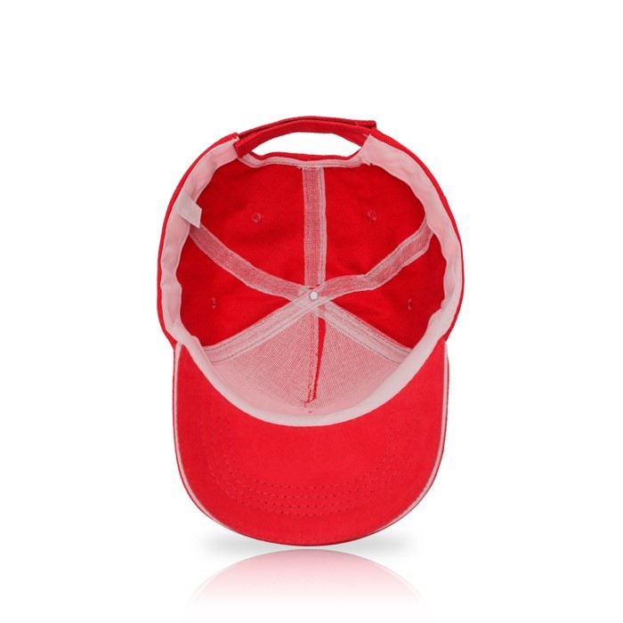 Gorra infantil de algodón con detalle de color en visera 255 g/m2 color rojo