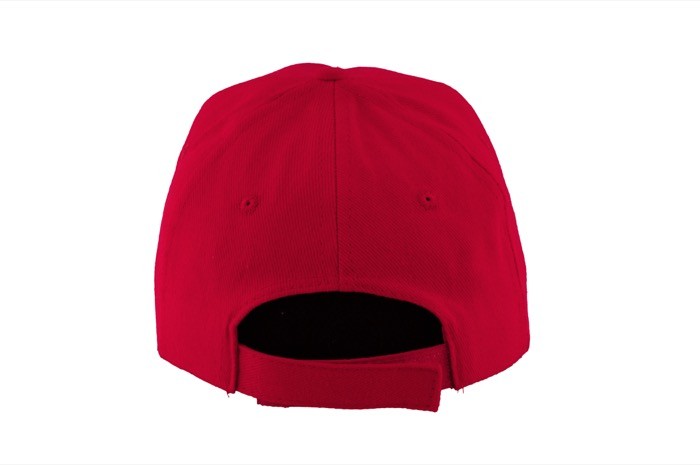 Gorra infantil de algodón con detalle de color en visera 255 g/m2 color rojo vista 1