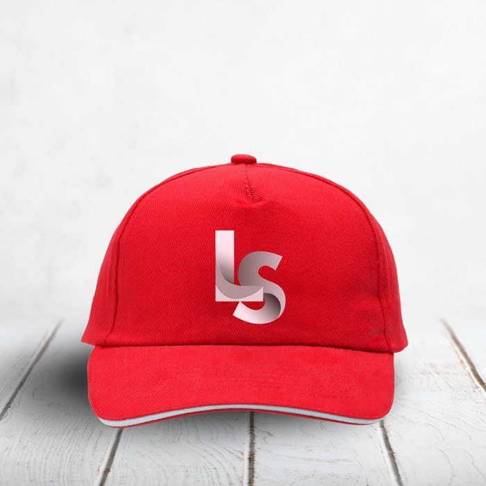 Gorra infantil de algodón con detalle de color en visera 255 g/m2 color rojo