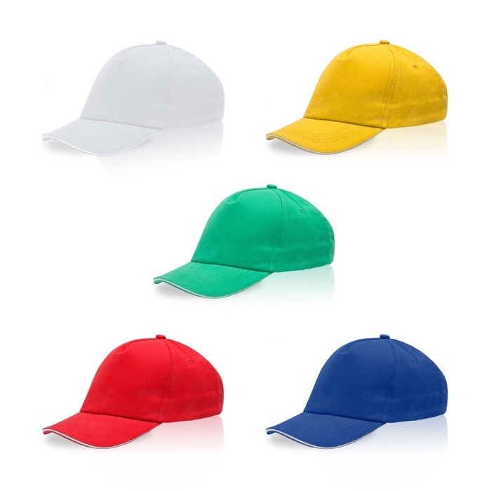 Gorra infantil de algodón con detalle de color en visera 255 g/m2 vista detalle 7