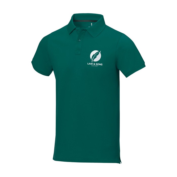 Polo de manga corta de hombre de algodón en piqué 200 g/m2 Elevate Life vista impresión serigrafía Polo de manga corta de hombre de algodón en piqué 200 g/m2 Elevate Life vista impresión serigrafía